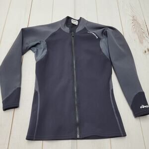 NRS hydroskin 63 zip up wetsuit jacket titanium neoprene small